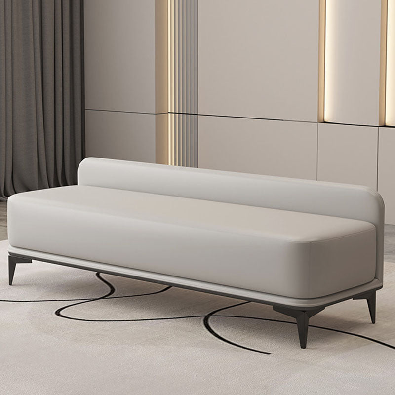 Modern Cushioned Seating Bench Backrest Entryway and Bedroom Bench