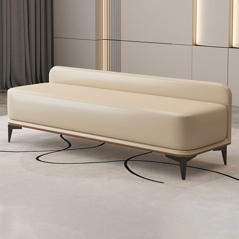 Modern Cushioned Seating Bench Backrest Entryway and Bedroom Bench