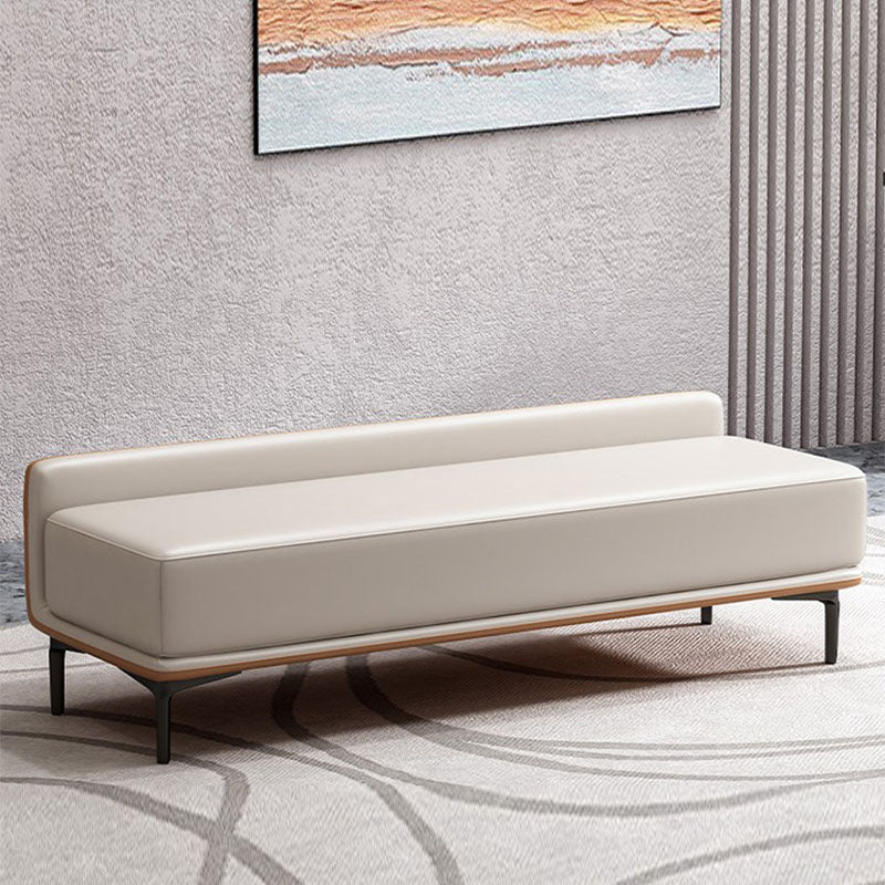 Modern Cushioned Seating Bench Backrest Entryway and Bedroom Bench