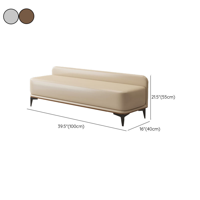 Modern Cushioned Seating Bench Backrest Entryway and Bedroom Bench