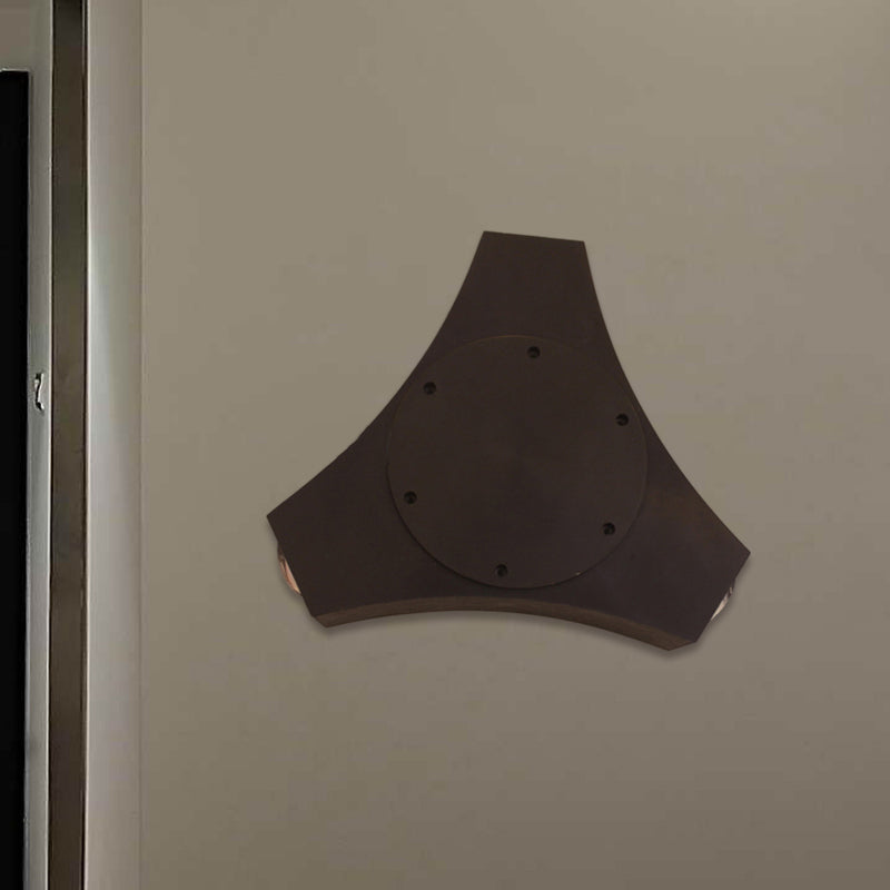 3/4 Luces Corredor Luz de pared Donce con tono metálico geométrico Lámpara de pared de acabado negro