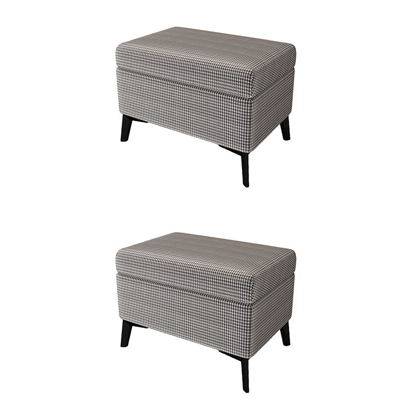 Modern Leather Storage Ottomans Rectangle Storage Ottomans with 4 Legs