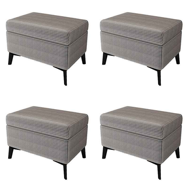 Modern Leather Storage Ottomans Rectangle Storage Ottomans with 4 Legs