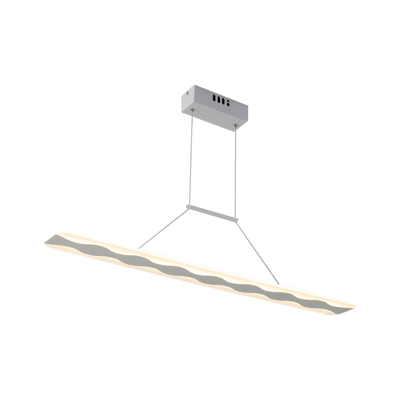 Luz de la sala de estar lineal LED acrílico LED moderno colgante en luz cálida/blanca, 39 "/47" de ancho