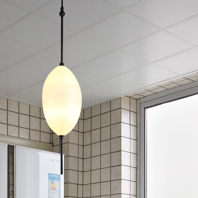 Teardrop/Drum/Cylinder Cluster Pendant Modernist Blue/White Glass 1/3 Lights Dining Room Hanging Light Fixture