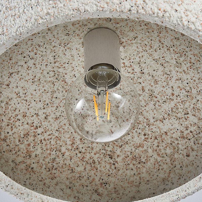 Resin Dome Shade Ceiling Semi Flush 1 - Light Industrial Semi Flush Mount
