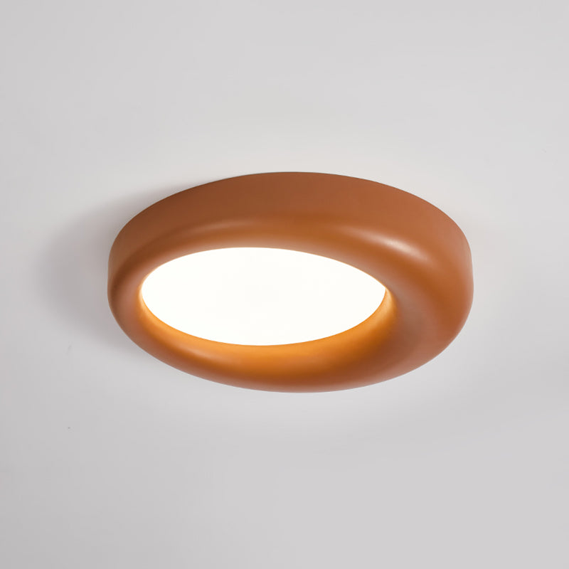 Round LED Ceiling Flush in White / Green / Red Modern Flush Ceiling