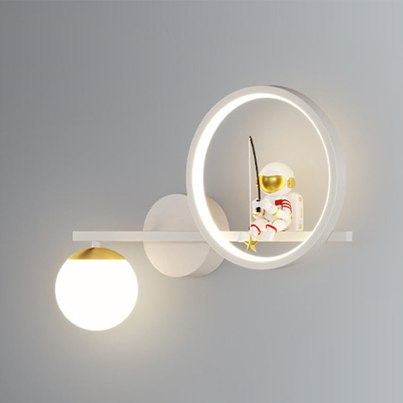 Contemporary Creative Wall Light Fixture Astronaut Wall Light Sconce for Kid's Bedroom