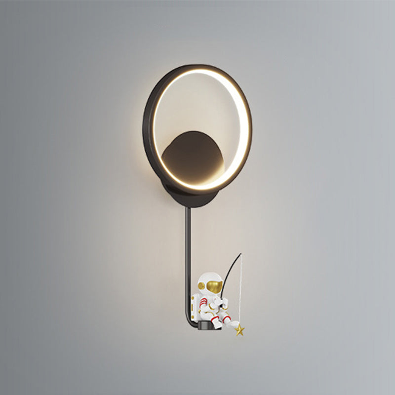 Contemporary Creative Wall Light Fixture Astronaut Wall Light Sconce for Kid's Bedroom
