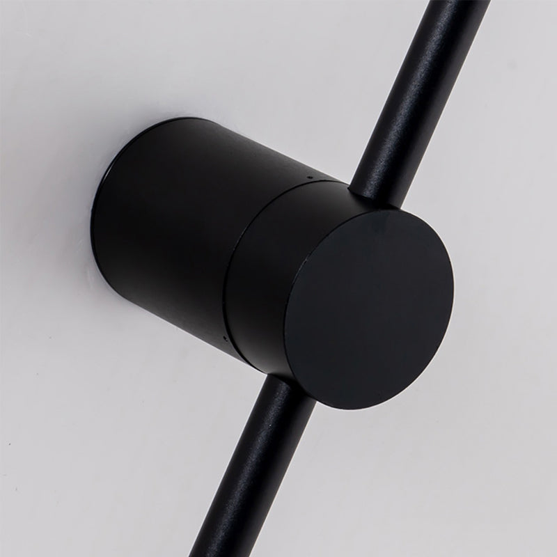 Modern LED Metal Wall Sconce Linear Shape Wall Light with Silicone Shade for Bedroom