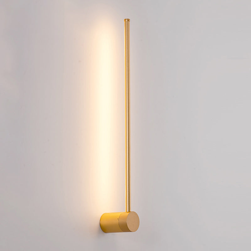 Modern LED Metal Wall Sconce Linear Shape Wall Light with Silicone Shade for Bedroom