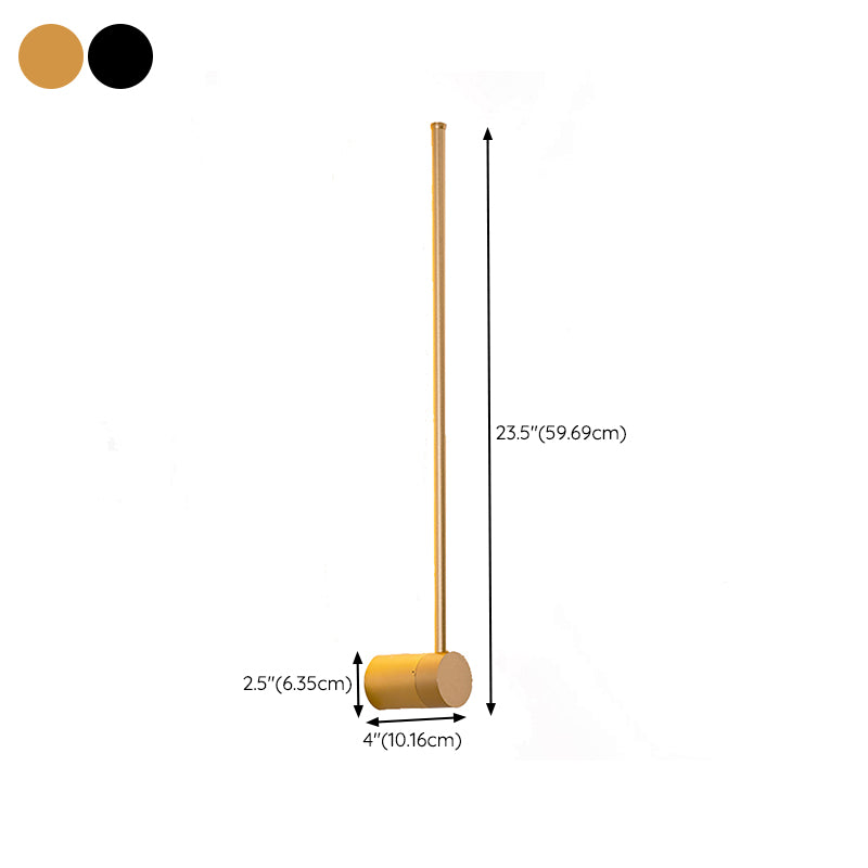 Modern LED Metal Wall Sconce Linear Shape Wall Light with Silicone Shade for Bedroom