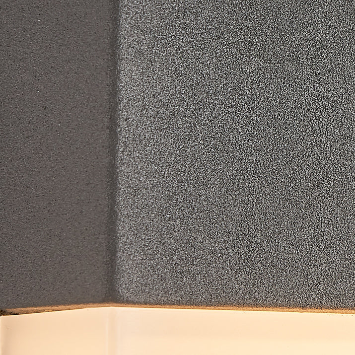 Black Modern Metal Wall Sconce Rectangle Shape Wall Light with Acrylic Shade for Courtyard