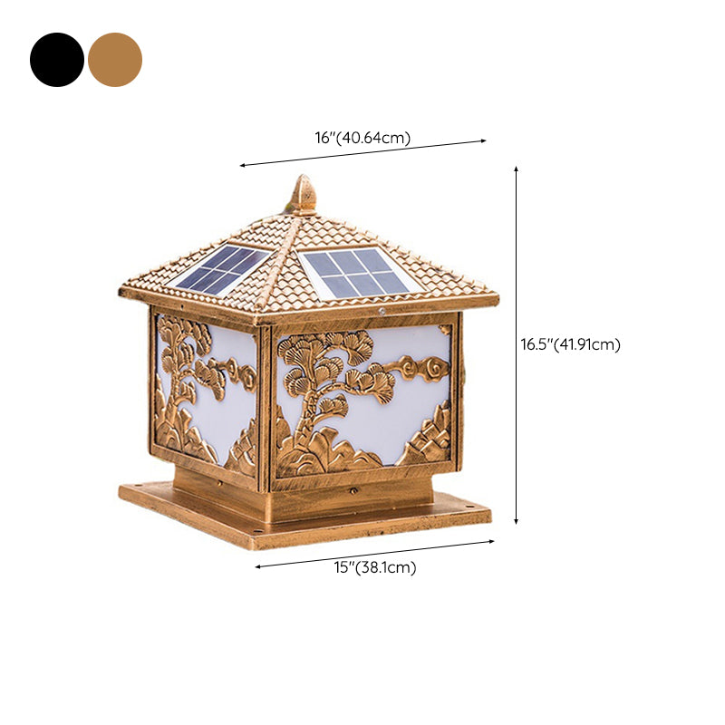 Minimalist LED Solar Lighting Fixture with Acrylic Shade for Backyard