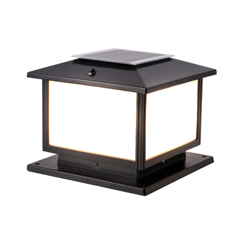 Simple Style LED Solar Lighting Fixture with Acrylic Shade for Garden