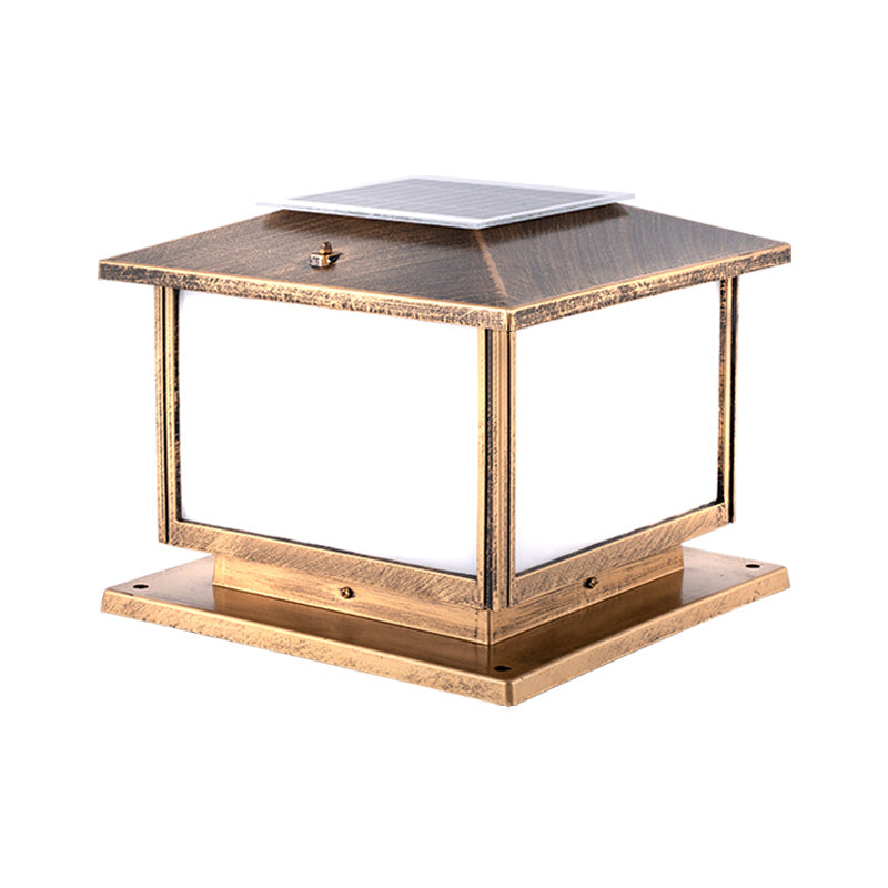 Simple Style LED Solar Lighting Fixture with Acrylic Shade for Garden