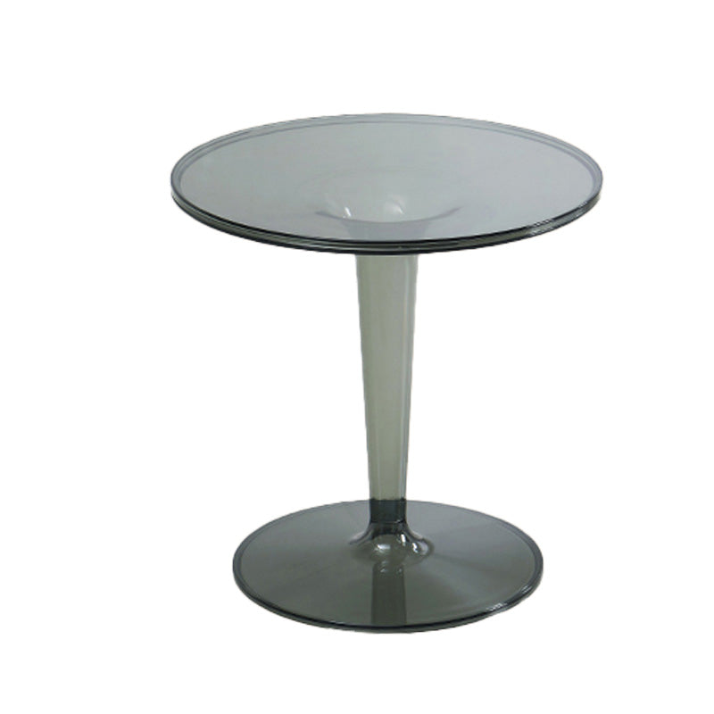 Contemporary Round Side End Table Plastic Pedestal Sofa Side Table