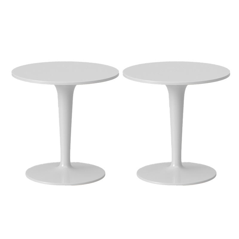 Contemporary Round Side End Table Plastic Pedestal Sofa Side Table