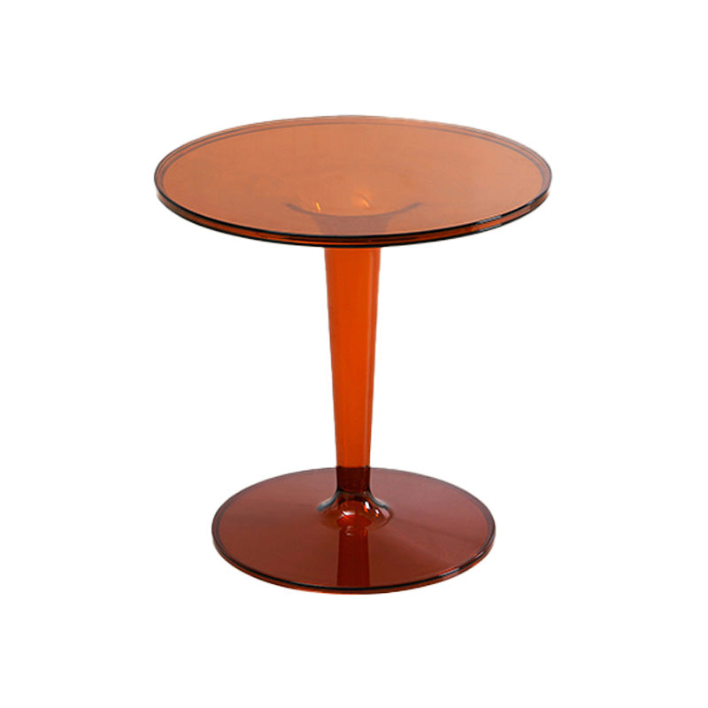 Contemporary Round Side End Table Plastic Pedestal Sofa Side Table