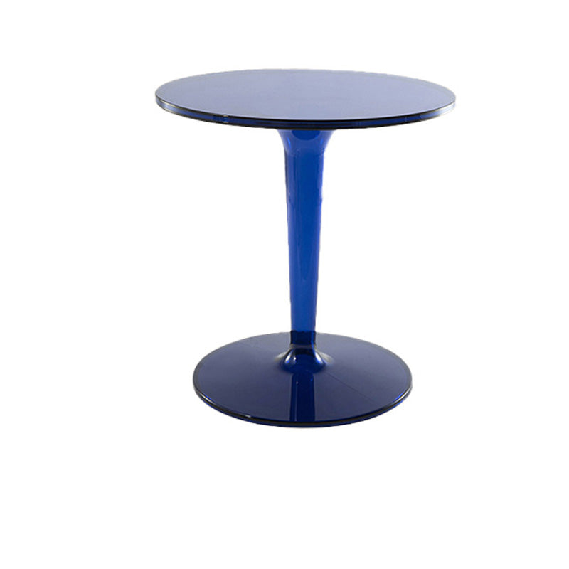 Contemporary Round Side End Table Plastic Pedestal Sofa Side Table