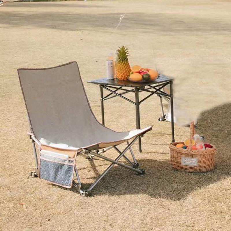 Metal Single Ergonimic Recliner with Storage Adjustable Solid Color