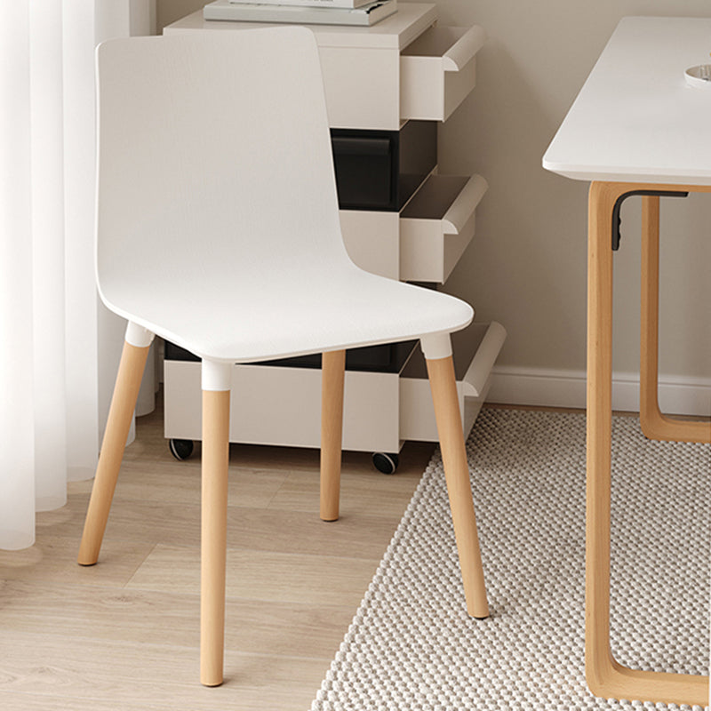Contemporary Open Dining Chair Wooden Side Chair for Dining Room