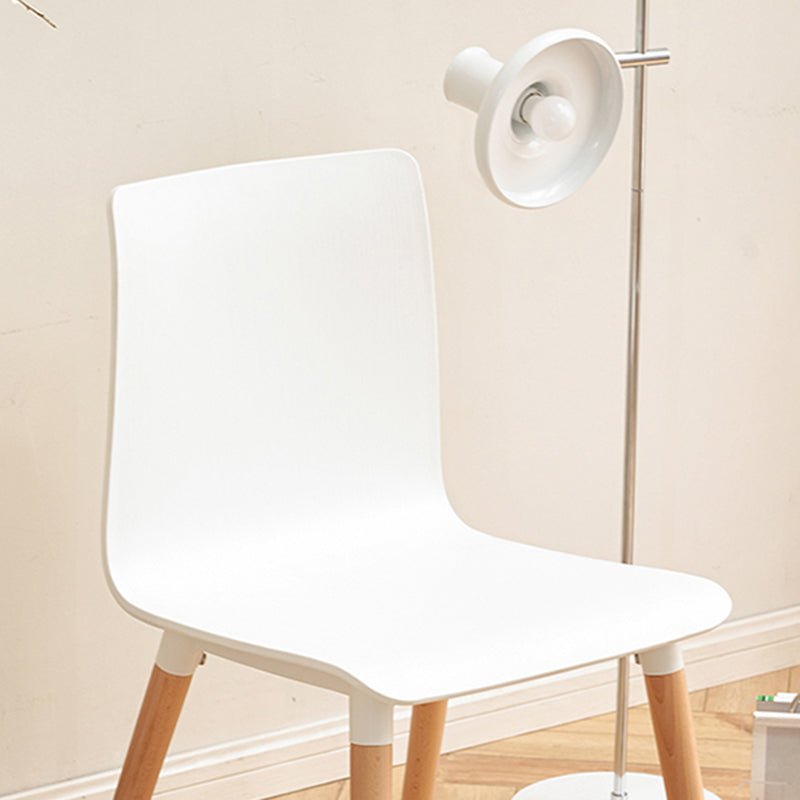 Contemporary Open Dining Chair Wooden Side Chair for Dining Room