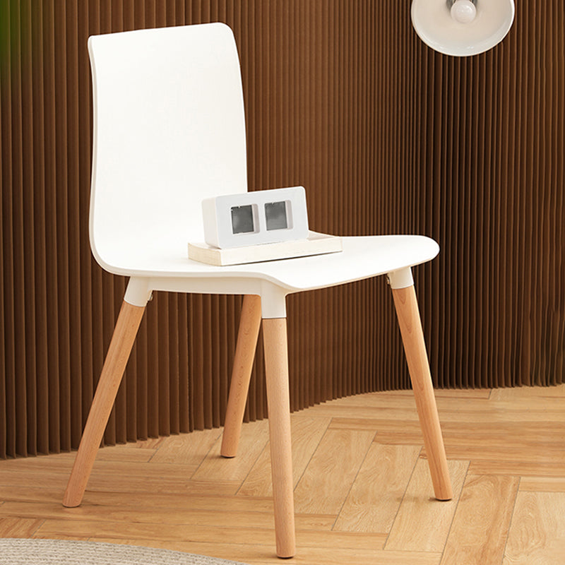 Contemporary Open Dining Chair Wooden Side Chair for Dining Room