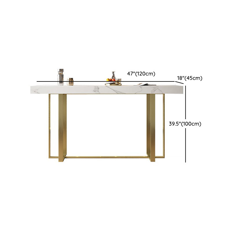 1/3 Pieces Bar Stool and Table Set, Glam Fixed Table and Rectangular