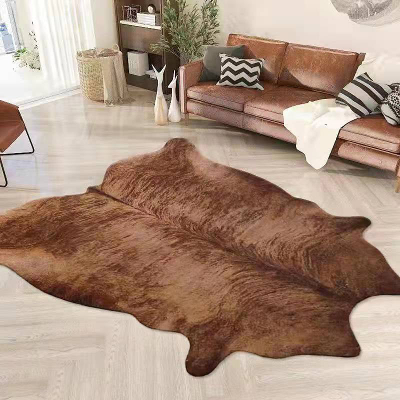 Modern Animal Rug Imitation Cowhide Carpet Anti-slip Indoor Rug for Living Room and Bedroom