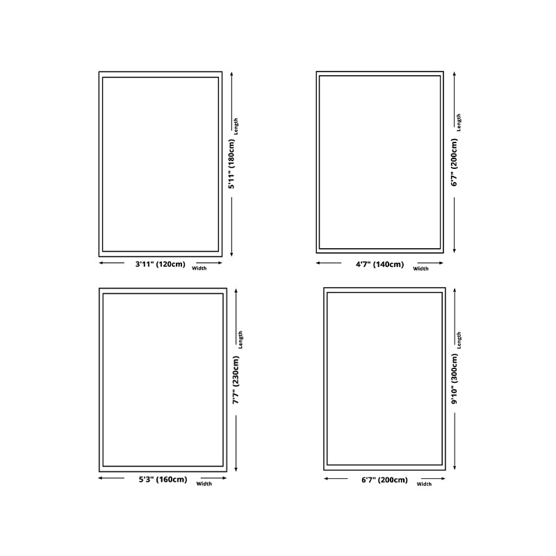 Vintage Check Rug Polyester Indoor Rug Non-Slip Area Carpet for Living Room and Bedroom