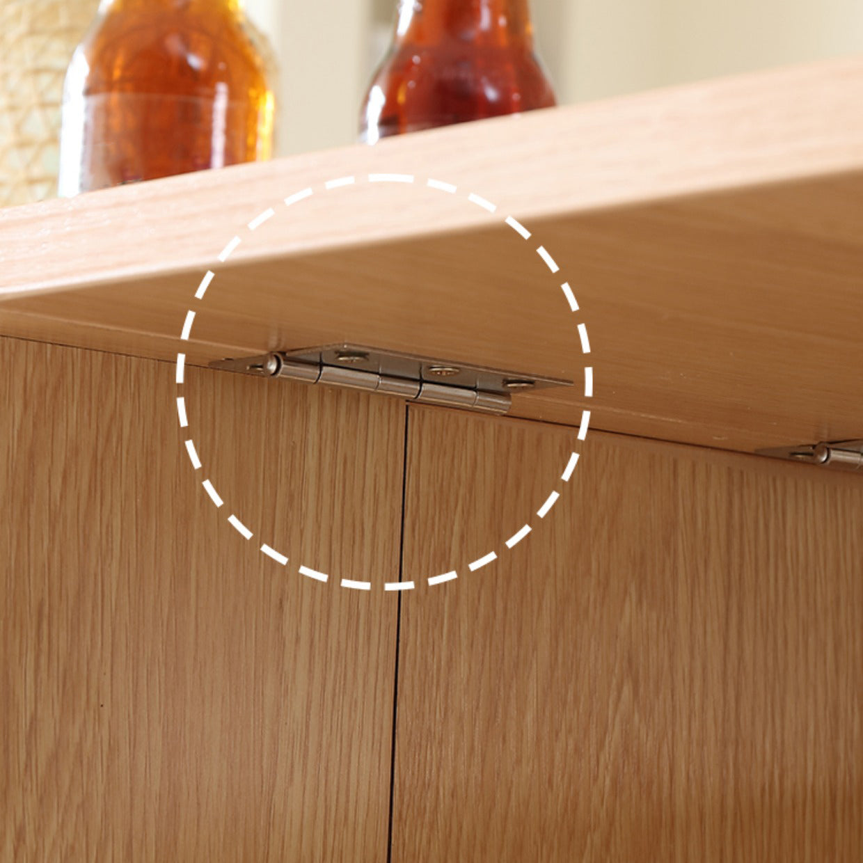 Modern Folding Dining Table Extendable for Small Spaces in Natural