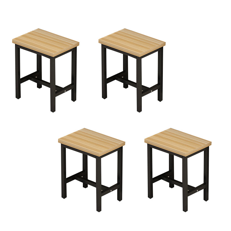 Industrial Restaurant Rectangle Legs Dining Table and Dining Chairs