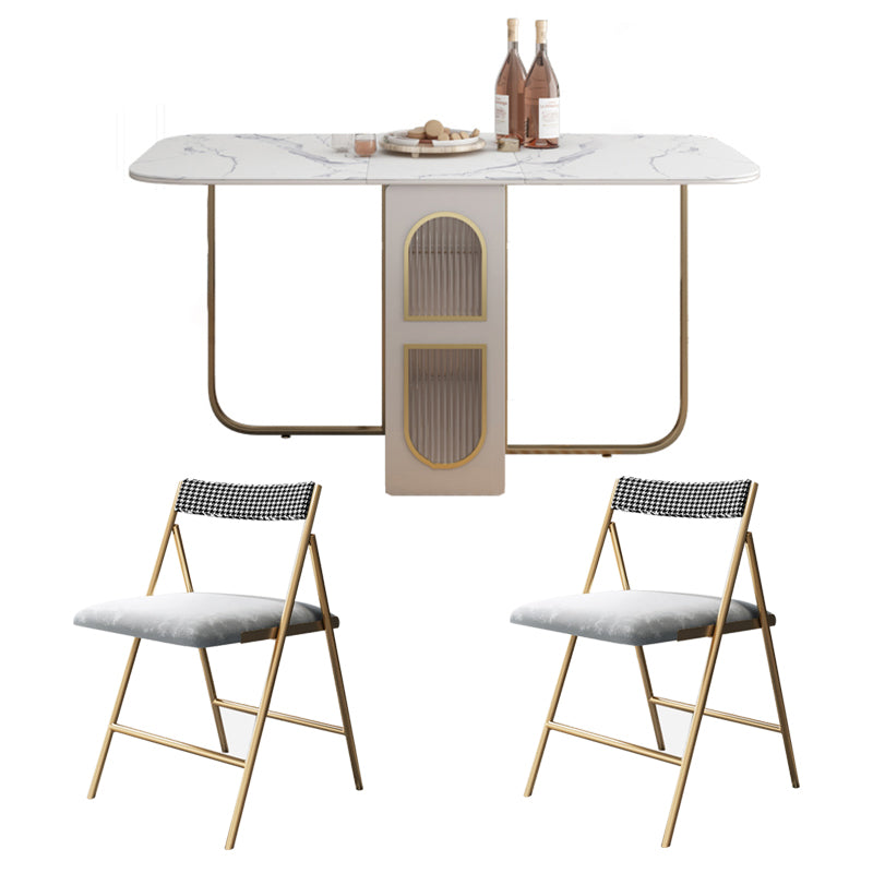 1/3/5/7 Pieces Modern Sintered Stone Multi Purpose Folding Dining Set for Home