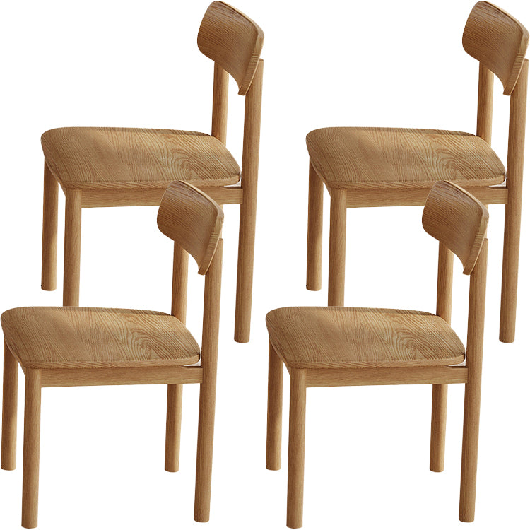 Contemporary Style Solid Wood 4 Legs Home Use Dining Side Chair