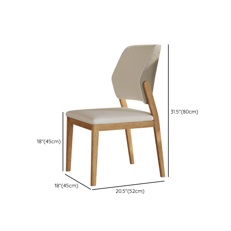 Contemporary Style Solid Wood 4 Legs Home Use Dining Side Chair