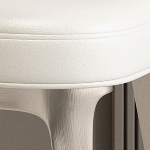 Glam Style Upholstered Parsons Metal Legs Home Dining Side Chair