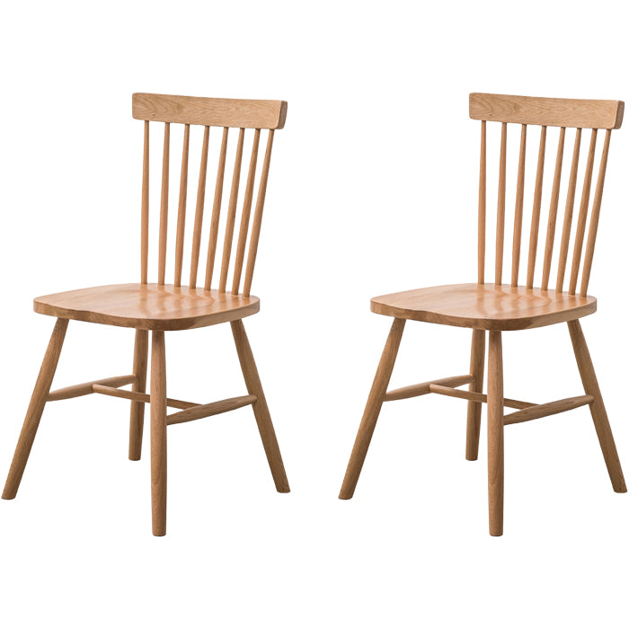 Contemporary Style Slat Back Solid Wood Home Dining Side Chair