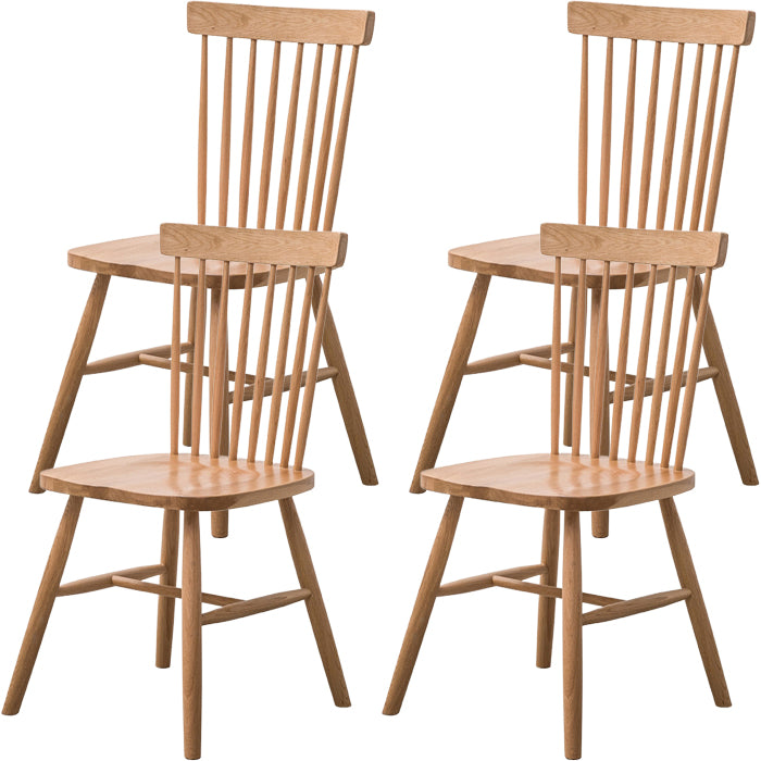 Contemporary Style Slat Back Solid Wood Home Dining Side Chair