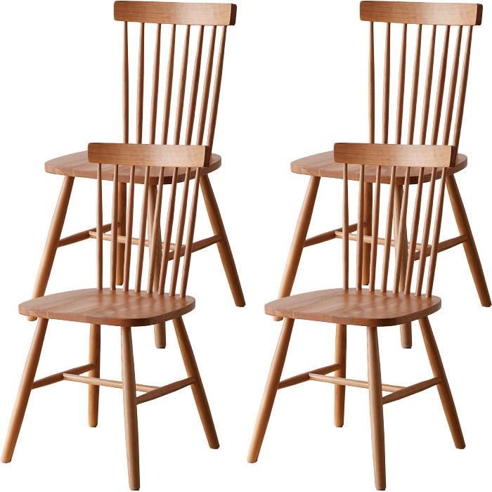 Contemporary Style Slat Back Solid Wood Home Dining Side Chair