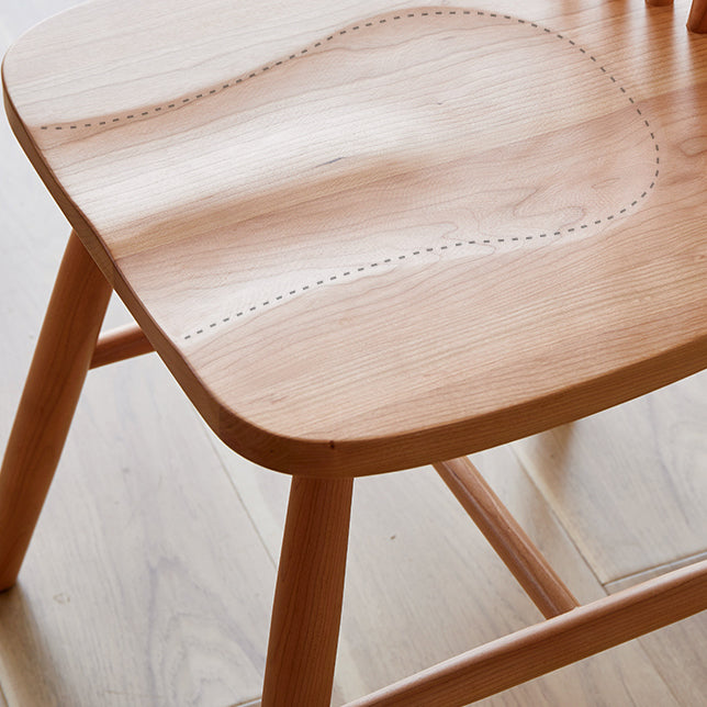 Contemporary Style Slat Back Solid Wood Home Dining Side Chair