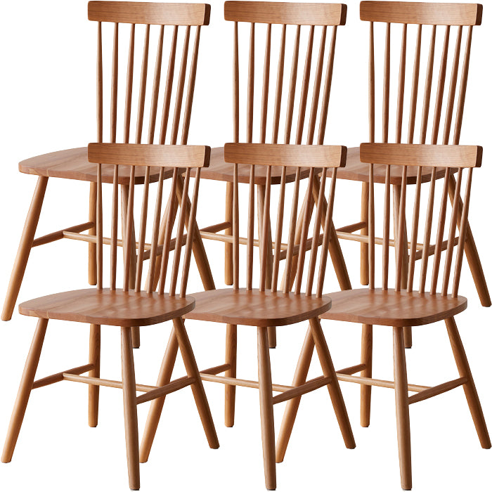 Contemporary Style Slat Back Solid Wood Home Dining Side Chair