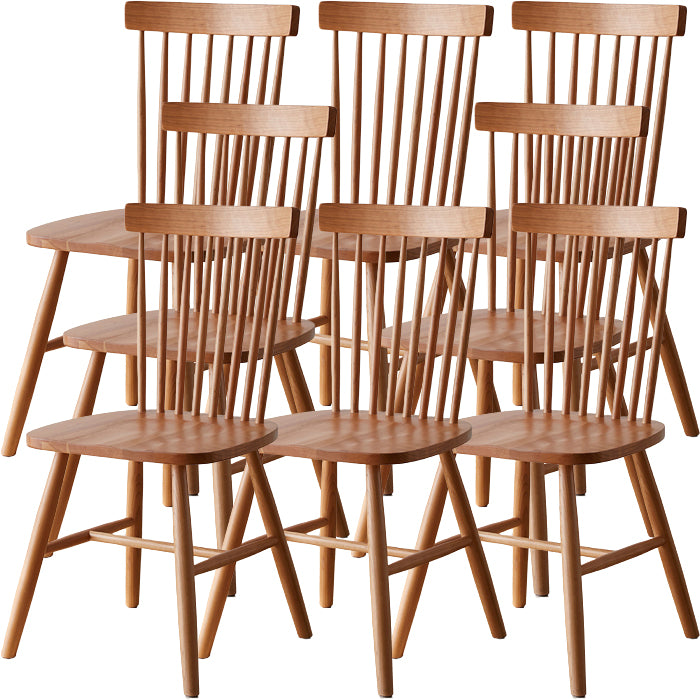 Contemporary Style Slat Back Solid Wood Home Dining Side Chair