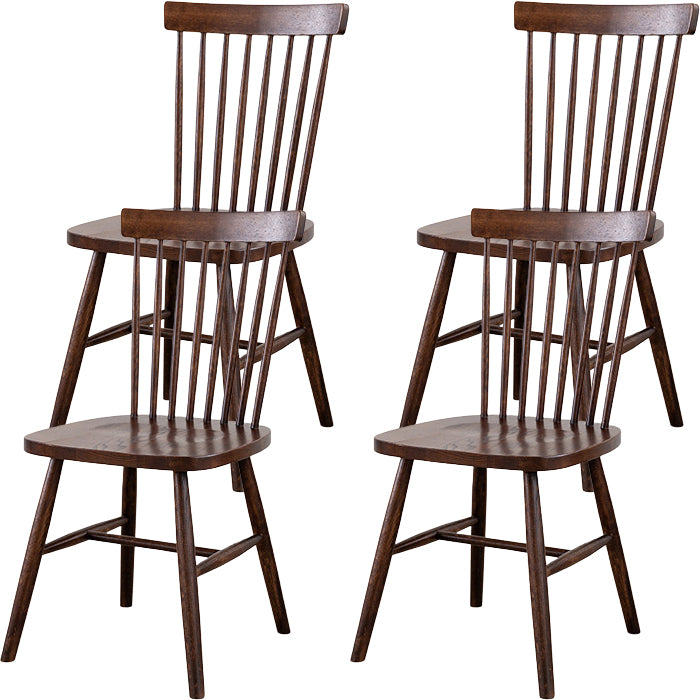 Contemporary Style Slat Back Solid Wood Home Dining Side Chair
