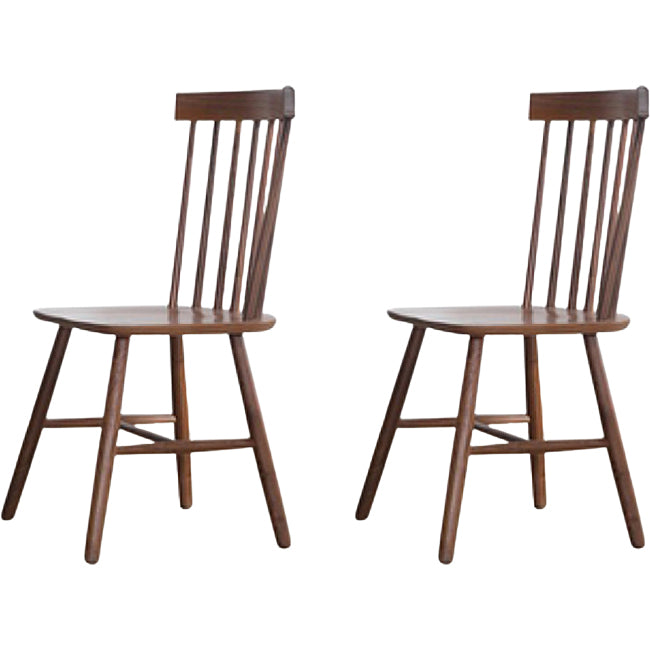 Contemporary Style Slat Back Solid Wood Home Dining Side Chair