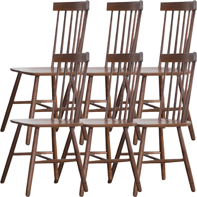Contemporary Style Slat Back Solid Wood Home Dining Side Chair