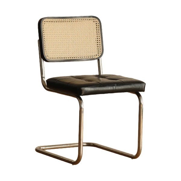 Contemporary Style Open Back Leather Upholstered Home Dining Chairs