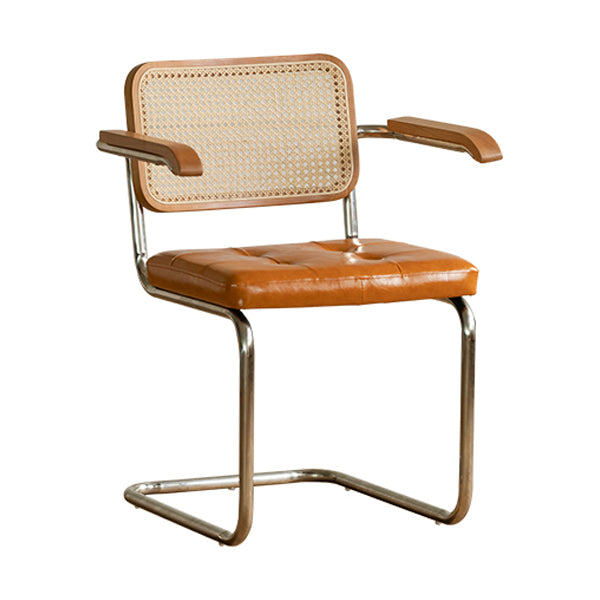 Contemporary Style Open Back Leather Upholstered Home Dining Chairs