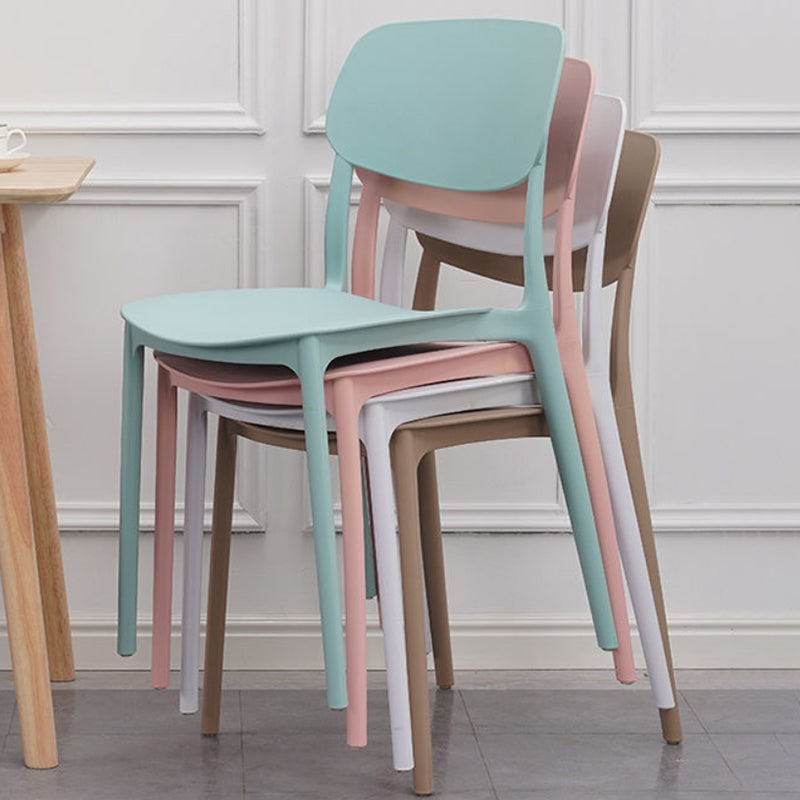Contemporary Indoor Plastic Open Back Stacking Dining Side Chair