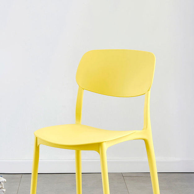 Contemporary Indoor Plastic Open Back Stacking Dining Side Chair